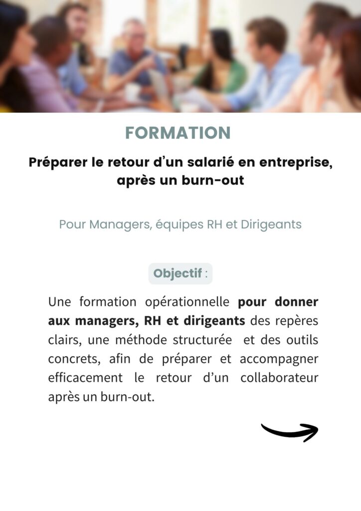 Formation - Préparer le retour d’un salarié en entreprise, après un burn-out - Maryline Combalot